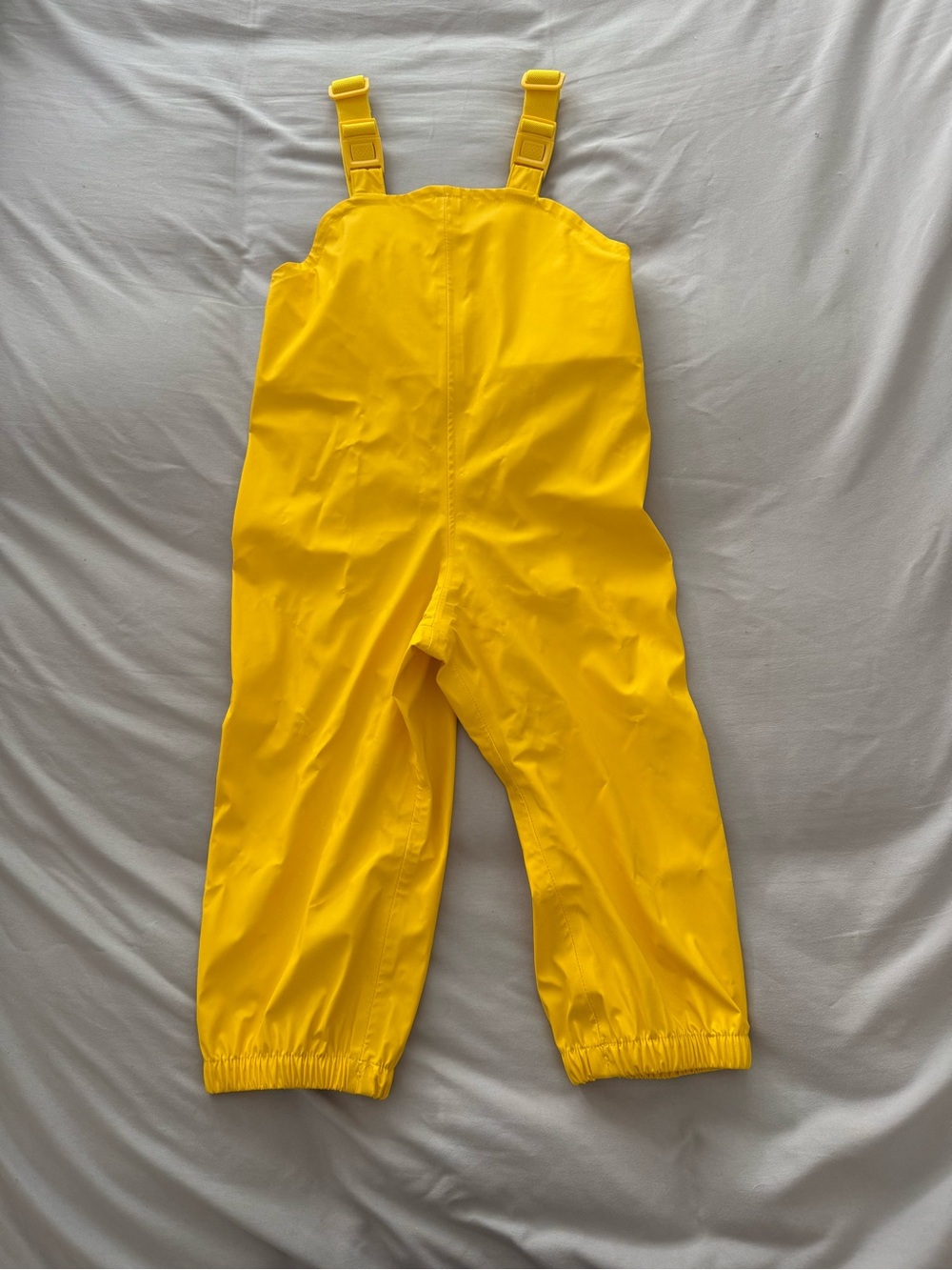 Cat & Jack Girls 2T Yellow Rain Bib Overalls Rain Pants Waterproof